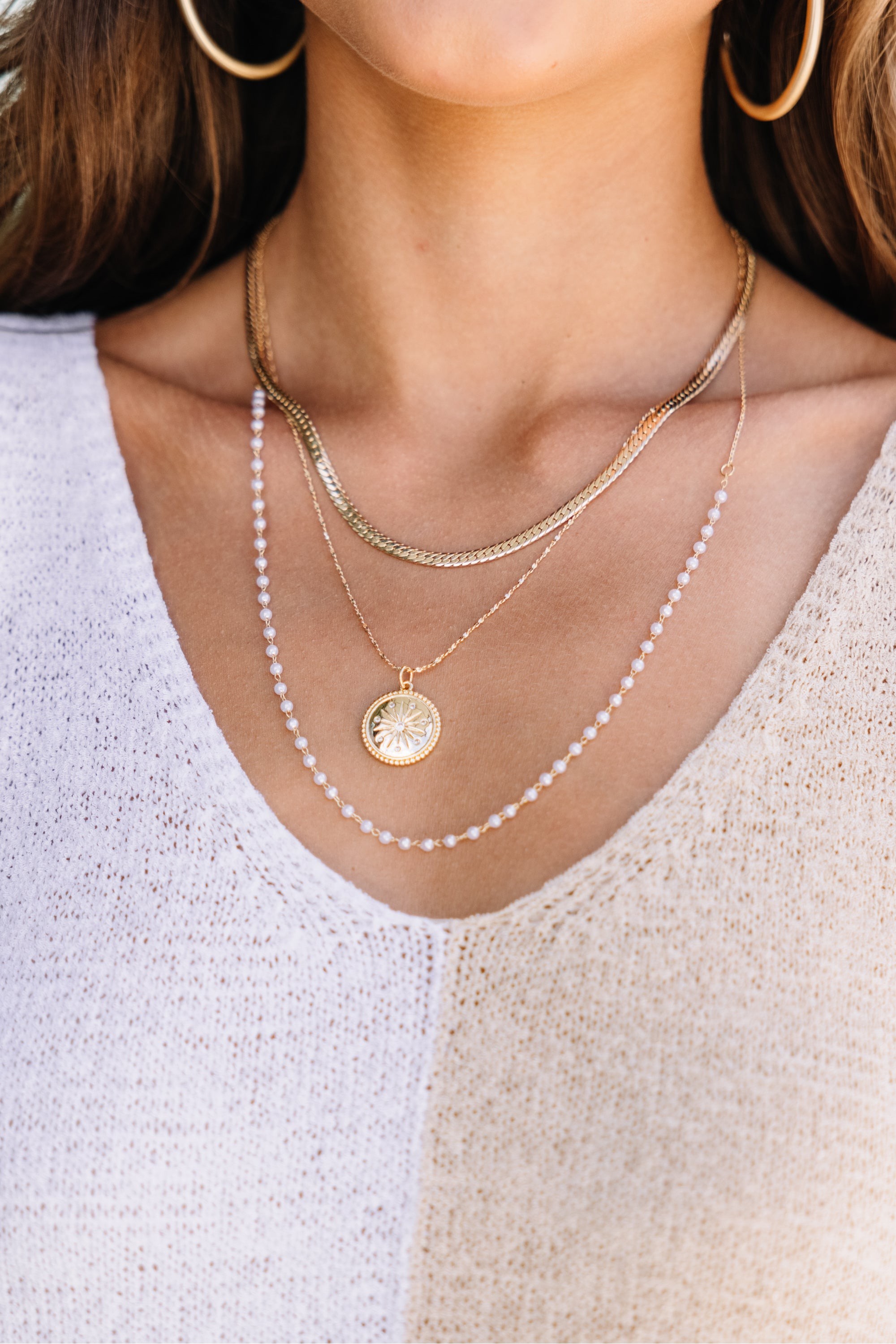 Take A Look Gold Layered Necklace