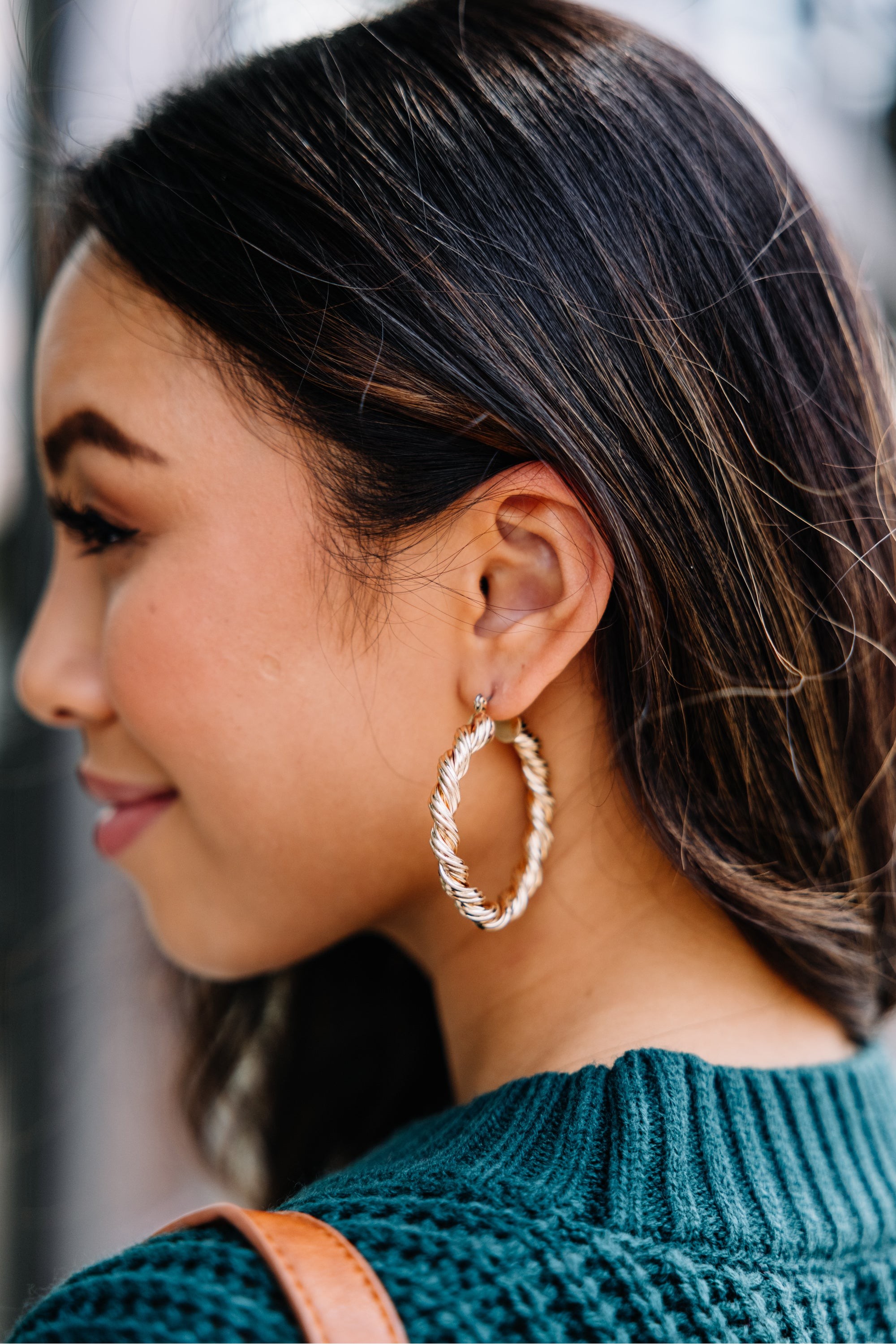 Keep On Gold Braided Hoop Earrings