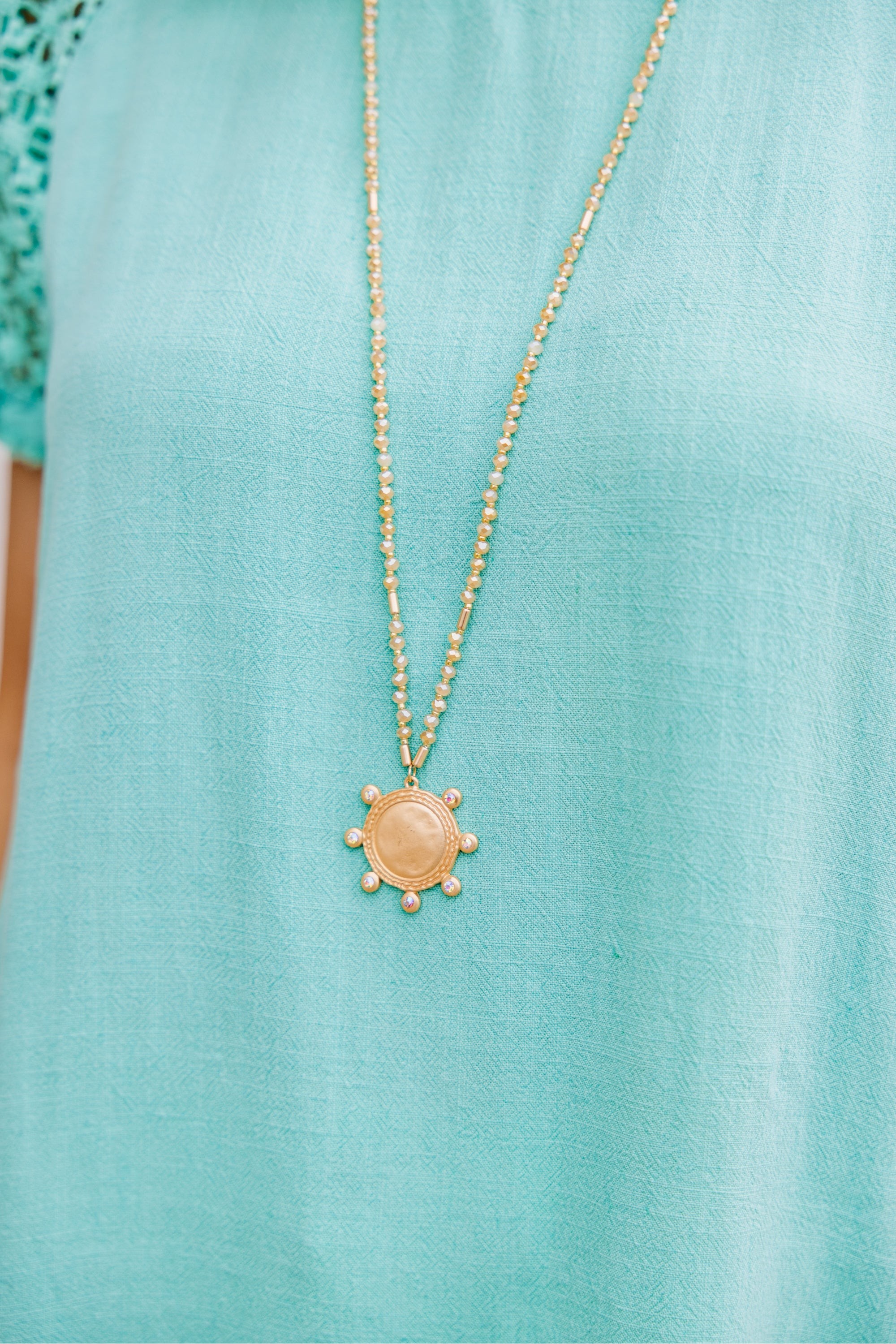 On This Occasion Dark Champagne Beaded Necklace