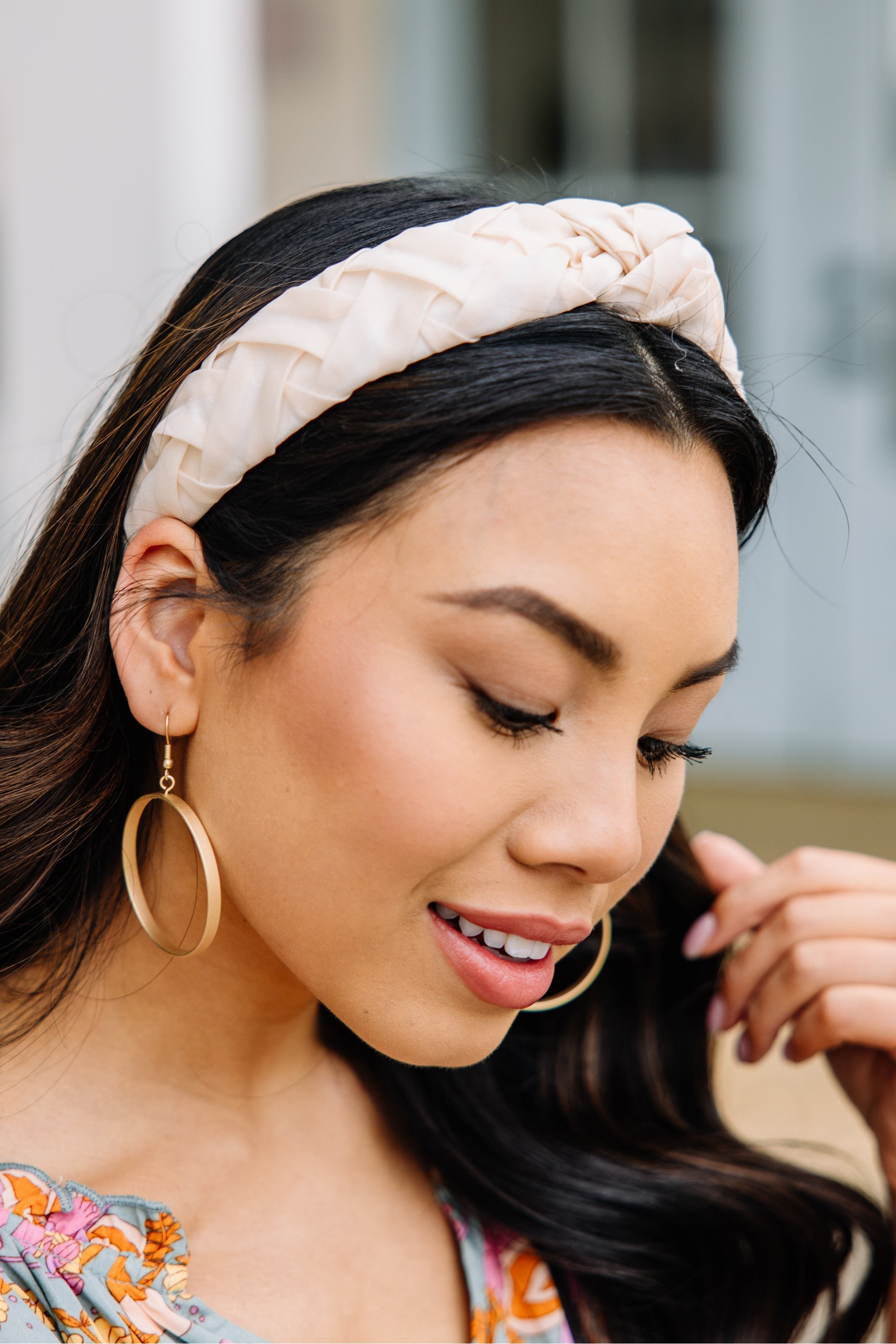 Up To You Ivory White Fabric Headband