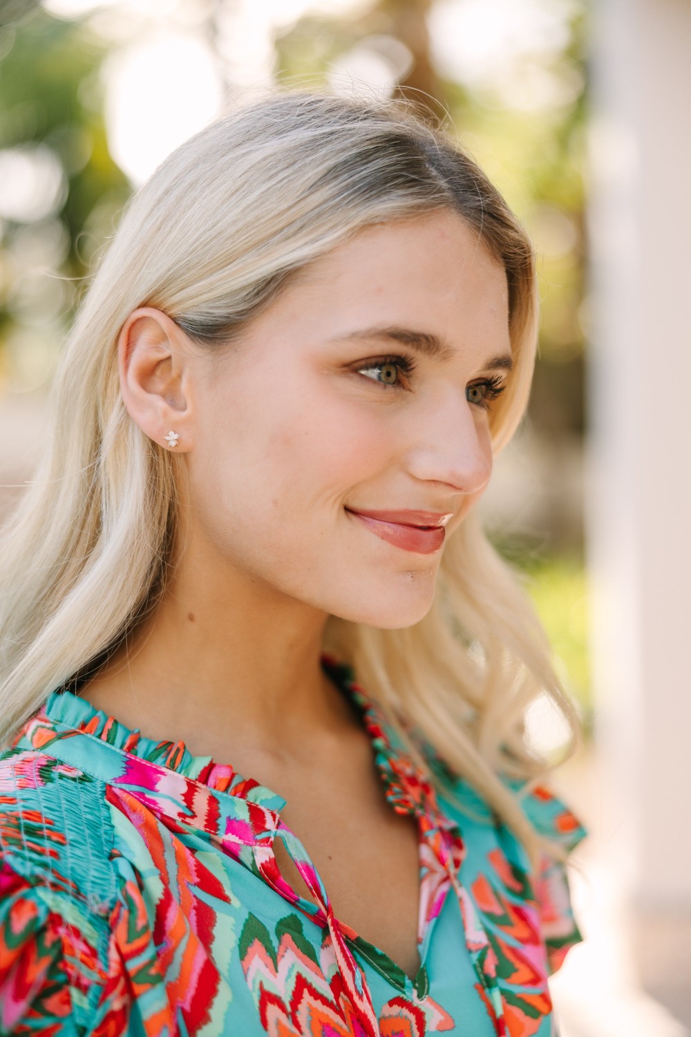 No Worries Gold Stud Earrings