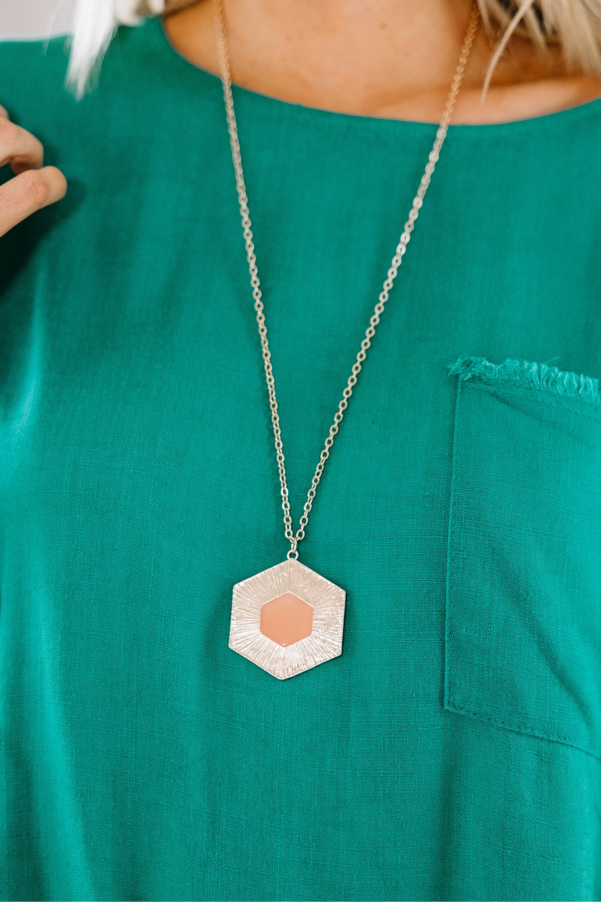 Keep It Up Coral Pink Necklace