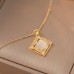 Colorless Titanium Steel Necklace With Female Personality And Small Crowd Design, Netizen Style, Smart And Shining INS Simple Copper Pendant
