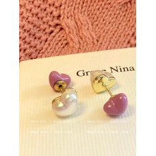 Falling Into A Sweet Dream! Double-Sided Love Pearl Earrings, New 2023 Popular Style, Unique Earrings, Sweet And Beautiful Earrings For Women