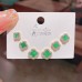 2023 New Product One Card Three Pair Set 925 Silver Needle Micro Inlay Temperament Zircon Four Leaf Grass Ear Studs 6-Piece Set Ear Studs Earrings