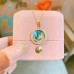 (Thick Gold High Color Preservation Necklace) Box Chain Mermaid Concubine Pearl Shell Necklace Light Luxury Fashion High Grade Feeling Necklace