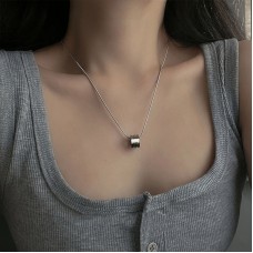 New European And American Women's Hip Hop Double Layer Layered Titanium Steel Geometric Necklace Design Sense Jewelry Trend INS Necklace For Women