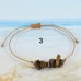 Cross Border Hot Selling Crushed Stone Bracelet, Summer Irregular Original Paraffin Thread Woven Bracelet, Long-Term Stock