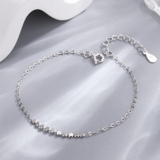 INS Niche Minimalist Jewelry S925 Sterling Silver Plain Chain Doudouyuan Brand Bracelet Korean Personalized Women's Fashion Bracelet