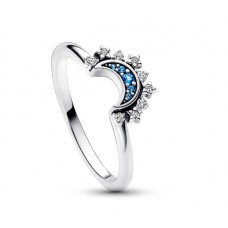 Pan Family's New Diamond Sun Moon Ring Couple Style Sun Moon Ring Ring Ring Ring Girls' Advanced Sense INS Jewelry