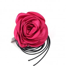 Gute New European And American Handmade Fabric Art Flower Strap Necklace Sexy Pure Desire Spicy Girl Wax Thread Neckchain Wholesale Girl