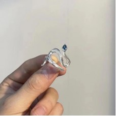Topa Stone Snake Ring INS Trendy Cool Spicy Girl Student Cold Wind Small Group High Grade Light Luxury Simple Food Ring