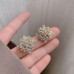 2023 New Temperament Premium Full Diamond Snow Flower Earrings For Women 925 Silver Needle Korean Temperament Network Red Versatile Earrings